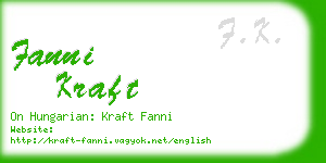 fanni kraft business card